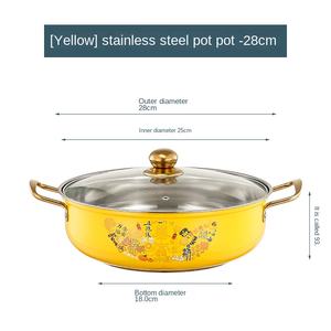 Pot de légumes de grande capacité en acier inoxydable Bouddha Jumping Wall Design Fish Scale Bottom Seafood Hot Pot Soup Pot préfabriqué - Product Image 6