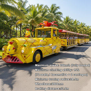 Autobús Turístico para Adultos con Puerta Automática, <span class=keywords><strong>Tren</strong></span> <span class=keywords><strong>El</strong></span>éctrico Turístico sin Rieles Personalizado, Autobús <span class=keywords><strong>El</strong></span>éctrico de Transporte de Pasajeros con Capacidad para 72 Personas - Product Image 3