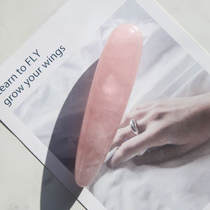 Natuurlijke Yoni Massager Handgemaakte Rozenkwarts Phallus Massage Wand Kristal <span class=keywords><strong>Dildo</strong></span> voor Vrouwen Vaginale Spieren - Product Image 4
