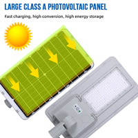 Lampadaire solaire LED intégré tout-en-un de haute qualité, étanche IP66, SMD 60W 100W 180W 240W pour extérieur