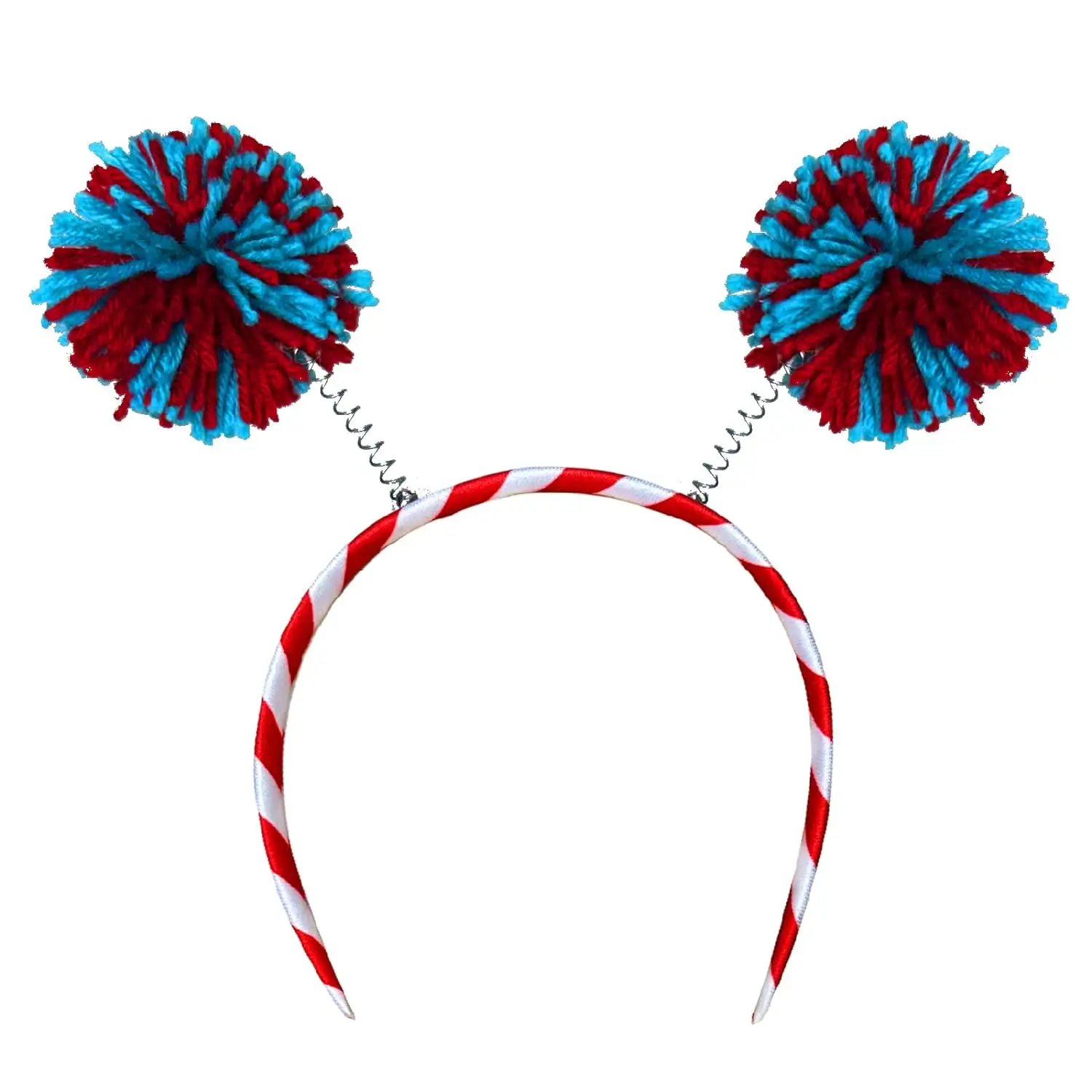 Halloween Weihnachten Geburtstagsgeschenk Pom Pom-Kopfband Blaues Pom-Garn modisches Kopfband flauschiger Ball Haarband Party Haarzubehör