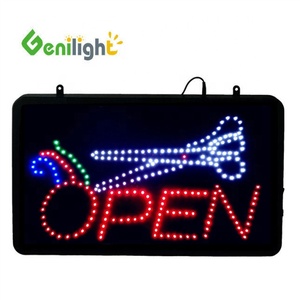 Enseigne LED pour salon de coiffure Genilight, lettres animées défilantes personnalisées, lumineuses, 53x45cm, RGB, pour magasins de détail, centres commerciaux - Product Image 3