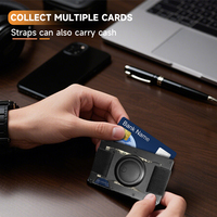 Dompet Kartu ID Anti-RFID Desain Baru dari Aluminium dengan Penjepit Uang, Kompatibel dengan AirTag untuk Google Android
