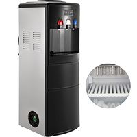 Machine à glace avec baril d'eau 2 en 1, distributeur d'eau, pour la fabrication de glaçons, avec des bouteilles