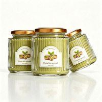 Bocaux en verre à couvercle hermétique en métal doré, de qualité alimentaire, à rayures gaufrées, pour confiture, miel, pouding, bougies et épices