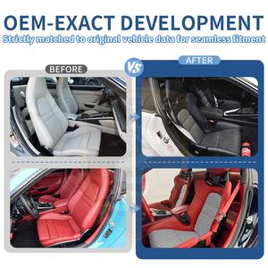 Ghế đua xe hơi bằng sợi carbon dành cho Porsche 718 Cayman Boxster Panamera Macan Cayenne Taycan 911 GT3 RS 911.2 991 992 - Product Image 3