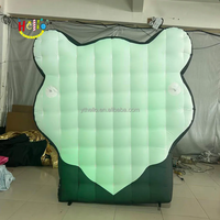 Panneau publicitaire gonflable personnalisé de haute qualité, panneau publicitaire gonflable en forme de tête de lion avec éclairage LED