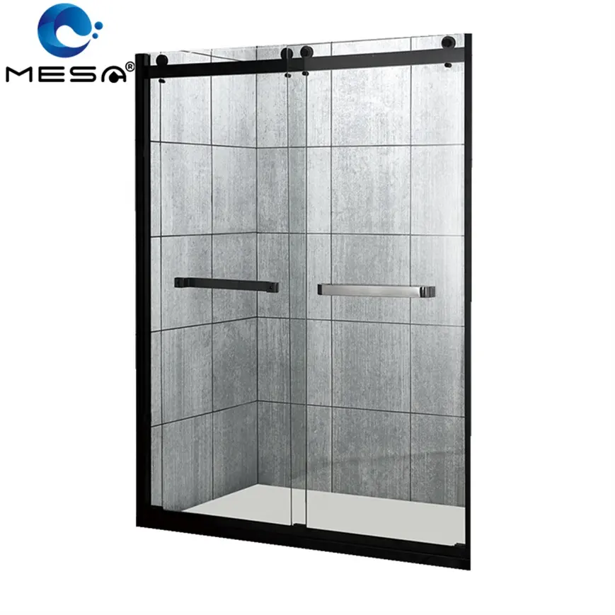 Black frameless glass shower door shower enclosure shower room new style for sale