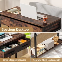 Bureau portable moderne mobile pour ordinateur portable avec tiroirs à roulettes petit bureau debout à domicile avec canapé table d'appoint lit bureau design
