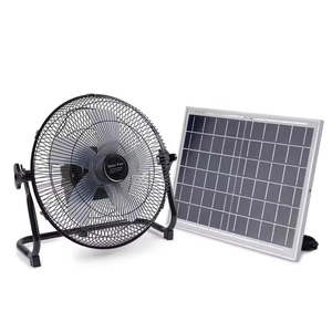 Ventilador Solar de Pie Recargable de 15w, Negro, Portátil, con Dos Velocidades - Product Image 5