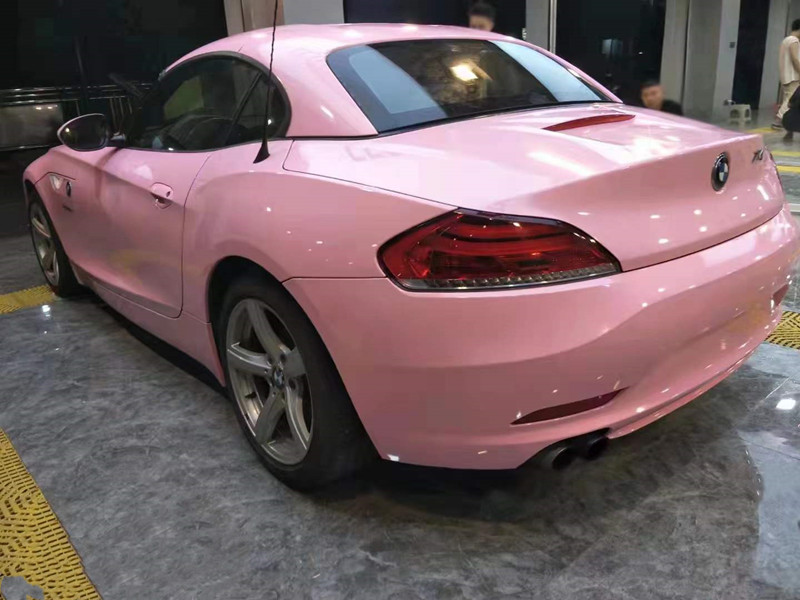 Pearl Pink Super Gloss Crystal Car Vinyl Wrap - Uv Proof & Scratch
