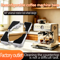 Base de four à micro-ondes mobile multifonctionnelle réglable, stable, résistante, en plastique durable, pour usage domestique