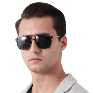 Nouvelles lunettes de soleil rétro unisexes transfrontalières, monture noire en PC, verres TAC, protection UV400 pour le voyage, la pêche, la conduite et la mode - Product Image 4