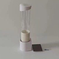 Support magnétique pour gobelets, distributeur de gobelets en plastique jetables, support de rangement anti-poussière pour la maison, la cuisine, le distributeur d'eau