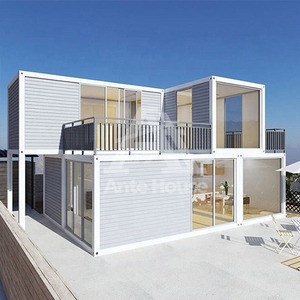 Стильная 2-этажная огнестойкая стальная резиденция | Дизайн зеленого капсульного дома с деревянной каютой и большой террасой - Product Image 5