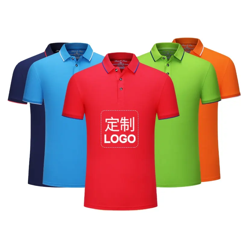 Custom Over Sublimatie Printproces 100% Polyester Spandex T-shirt Polo Print Mens Polo Shirt