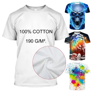 T-shirt pour hommes, impression sur mesure, Sublimation, numérique, OEM, livraison directe fabricant