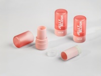 En stock 5 6g Rond Transparent Rose Mat Bâton de Blush Remplissage Inverse Emballage Beauté