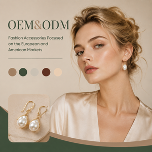 ต่างหูห้อยมุกบาร็อคแบบพันลวดชุบทอง 14K ยี่ห้อ Ear Enlace OEM ODM สำหรับผู้หญิง เครื่องประดับวินเทจ ขายส่ง - Product Image 1