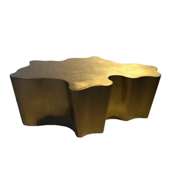 Winkelcentrum Moderne Abstracte Brons Gouden Boom Wortel Bench Sculptuur