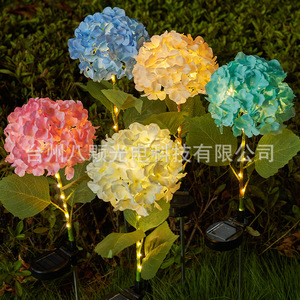 Lampes solaires d'extérieur pour jardin, hortensias, LED, étanches, décoratives, pour pelouse, cour, patio, balcon, éclairage paysager - Product Image 3