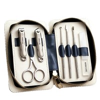 Ensemble complet de manucure haut de gamme et luxueux en acier inoxydable classique : Pince à ongles Eagle-Break, Coupe-ongles, Ciseaux à sourcils