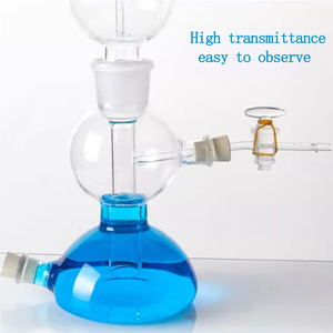 Générateur de gaz hydrogène Kipp 125 ml, version simplifiée, pour équipement de verrerie de laboratoire de chimie organique - Product Image 3
