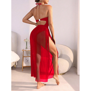 Nuevo Conjunto de <span class=keywords><strong>Bikini</strong></span> Sexy de Color Sólido sin Tirantes <span class=keywords><strong>con</strong></span> Push-Up y Diseño Hueco para Mujer - Product Image 2