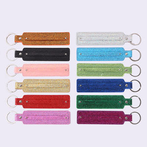 Llavero Creativo con Lentejuelas DIY, Etiqueta Personalizada para Llavero de Cuero, Colgante de Aleación, Impresión Tipográfica, Decoraciones Suaves para Teléfono Móvil - Product Image 1