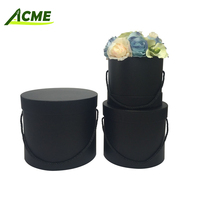 Boîte à chapeau Portable de fleuriste de cylindre de Offre Spéciale Coffrets cadeaux ronds transparents pour l'impression en relief de fleurs