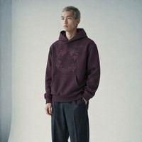 Hoodie d'hiver imprimé surdimensionné 365 GSM pour homme – Haut streetwear de luxe premium en coton peigné épais à épaules tombantes