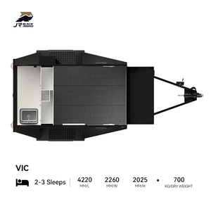 Caravane tout-terrain moderne légère et étanche haute intensité pour camping-car, mini-caravane de voyage sur route, couleur personnalisée - Product Image 5