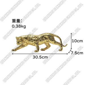 Hiện đại trừu tượng Vàng beo điêu khắc hình học nhựa Leopard bức tượng khuôn mạ vàng trang trí nội thất Quà Tặng thủ công trang trí - Product Image 6