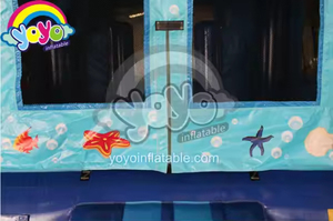 Structure gonflable Dolphin 3-en-1 de 13 pieds avec toboggan aquatique, conception triple jeu, en PVC de qualité commerciale, centre de divertissement pour enfants - Product Image 3
