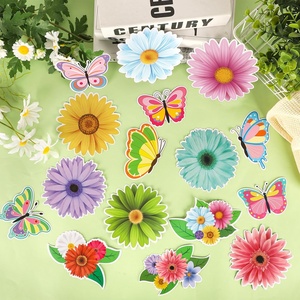 Decoraciones Personalizadas para Tableros de Anuncios de Primavera, Recortes de Mariposas y Flores, Decoración de Pared de Primavera/Verano, Artículos Florales para Fiestas - Product Image 3