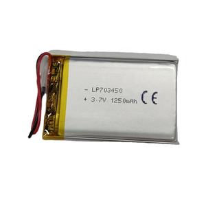 Có thể sạc lại 303450 403450 453450 503450 553450 <span class=keywords><strong>603450</strong></span> 653450 753450 703450 3.7V 1250mAh <span class=keywords><strong>Li</strong></span> <span class=keywords><strong>Polymer</strong></span> Lithium Ion pin với PCB - Product Image 1
