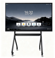 Tableau blanc interactif intelligent en métal LCD 4K 65/75 pouces à écran tactile, OEM, pour salle de classe, réunion, formation, avec 40 points tactiles