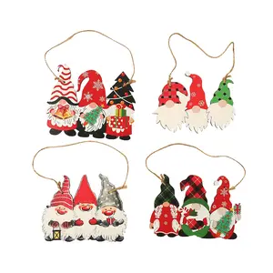 2021 Phong Cách Mới Ba Forester Faceless Búp Bê Ông Già Gnomes Giáng Sinh Bằng Gỗ Treo Mặt Dây Chuyền Cho Trang Trí Nội Thất Đạo Cụ Đồ Trang Trí