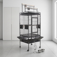 Cage à oiseaux en fer robuste et spacieuse, fabrication chinoise, portable et mobile, pour perroquets, facile à assembler, vente en gros