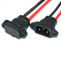 Câble de prise mâle 3 broches, port de charge de batterie au lithium, cordon d'alimentation pour vélo électrique
