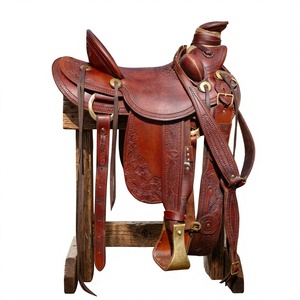 Selle d'équitation en cuir véritable 100% BS International NA92, arbre en plastique, unisexe, haute durabilité, écologique, selle anglaise - Product Image 1