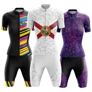 HIRBGOD Women's Cycling Clothes Set Popular Pattern Layouts Specialized Bike Jersey High Waisted Bike Shorts With Excellent Fit