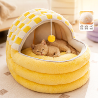 Lit en peluche long super doux pour animaux de compagnie, chenil de luxe lavable pour chiens et chats, lit chenil pour sommeil profond