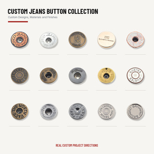Boutons de Jeans Lavables Personnalisés avec Logo Gravé en Laiton, Boutons de Jeans en Acier Inoxydable pour Vêtements en Jean - Product Image 2