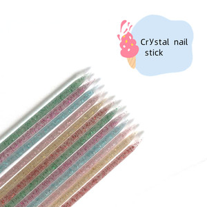 100pcs/bag glitter nail cuticle pusher cuticle remover tool Nails Manicures Tools