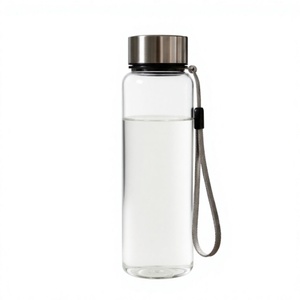 Bouteille d'eau en verre borosilicate faite à la main de 500 ml, sans plomb, réutilisable, anti-fuite, vente en gros - Product Image 2