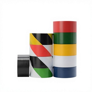 เทปอะคริลิคสีดำเหลืองแบบกำหนดเองได้ สติ๊กเกอร์เตือนภัย PVC สำหรับทำเครื่องหมายพื้น สีสันสดใส ติดได้สองด้าน - Product Image 1