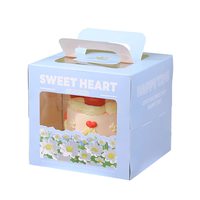 Boîte de transport transparente portable pour gâteaux avec poignée, conteneur jetable de qualité alimentaire pour pâtisseries, idéal pour les anniversaires, mariages et cadeaux de fête