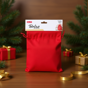 Sacchetto Regalo Ilan 13x18 Cm Rosso con Cordoncino per Regali - Product Image 2