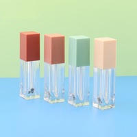 Tube carré givré de 3 ml pour brillant à lèvres, flacon transparent vide pour blush – Matériel d'emballage cosmétique du fabricant
